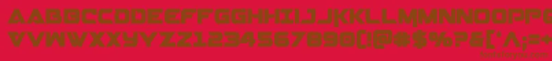 Gemina2cond-fontti – ruskeat fontit punaisella taustalla