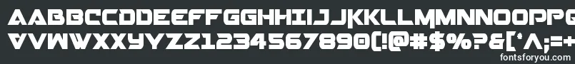 フォントGemina2cond – 黒い背景に白い文字