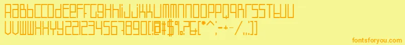 BnDefect Font – Orange Fonts on Yellow Background