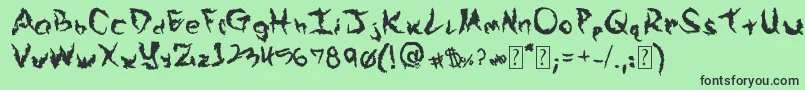 ArekIsSoGrungey Font – Black Fonts on Green Background