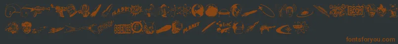 Rocketscience Font – Brown Fonts on Black Background