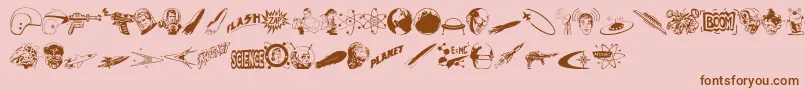 Rocketscience Font – Brown Fonts on Pink Background