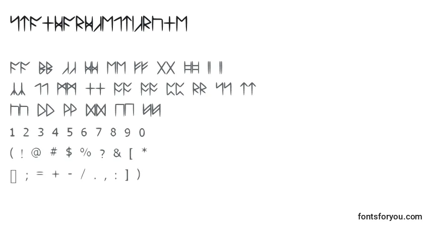 A fonte Standardcelticrune – alfabeto, números, caracteres especiais
