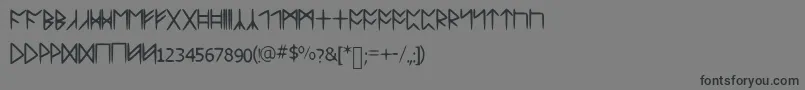 Standardcelticrune Font – Black Fonts on Gray Background