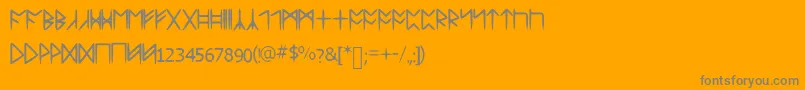 Standardcelticrune Font – Gray Fonts on Orange Background