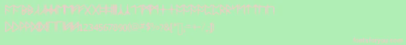 Standardcelticrune Font – Pink Fonts on Green Background