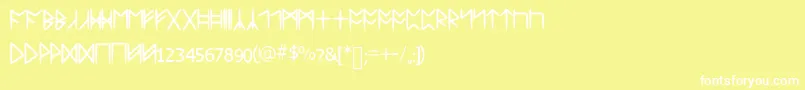 Standardcelticrune Font – White Fonts on Yellow Background