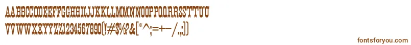 K22EurekaNofrills Font – Brown Fonts on White Background