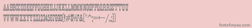 K22EurekaNofrills Font – Gray Fonts on Pink Background