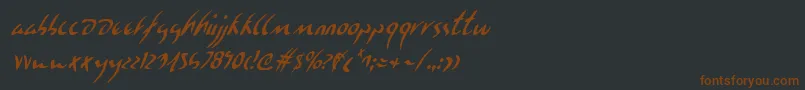 Шрифт Eagleclawci – коричневые шрифты на чёрном фоне