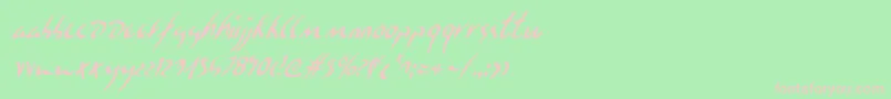 Eagleclawci Font – Pink Fonts on Green Background