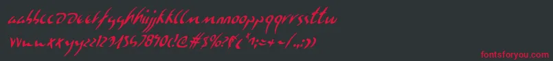 Eagleclawci Font – Red Fonts on Black Background