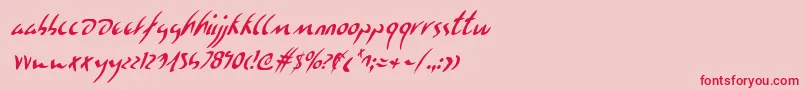 Eagleclawci Font – Red Fonts on Pink Background