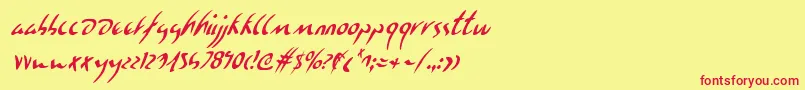 Eagleclawci Font – Red Fonts on Yellow Background