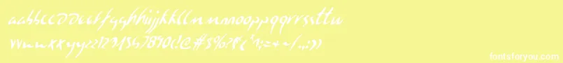 Eagleclawci Font – White Fonts on Yellow Background