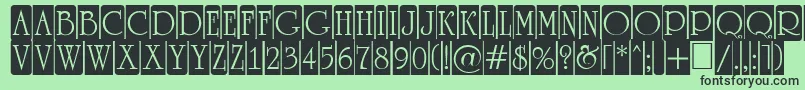 ARomanusttlcmd5cb Font – Black Fonts on Green Background