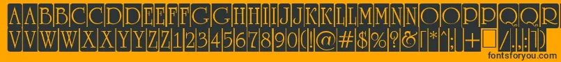 ARomanusttlcmd5cb Font – Black Fonts on Orange Background