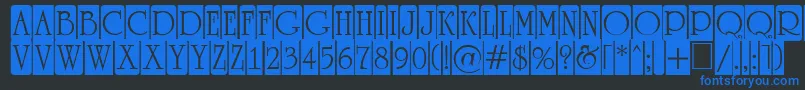 ARomanusttlcmd5cb Font – Blue Fonts on Black Background