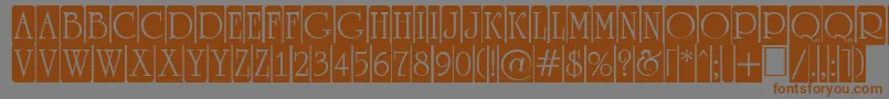 ARomanusttlcmd5cb Font – Brown Fonts on Gray Background