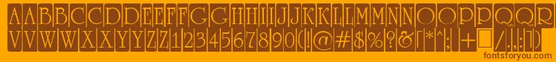 ARomanusttlcmd5cb Font – Brown Fonts on Orange Background