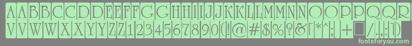 ARomanusttlcmd5cb Font – Green Fonts on Gray Background