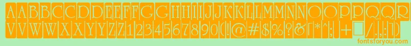 ARomanusttlcmd5cb Font – Orange Fonts on Green Background