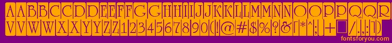 ARomanusttlcmd5cb Font – Orange Fonts on Purple Background