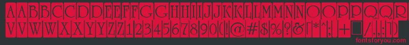 ARomanusttlcmd5cb Font – Red Fonts on Black Background