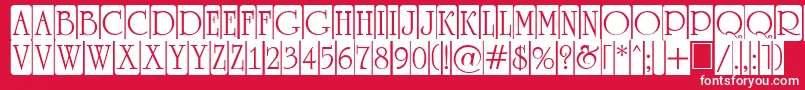 ARomanusttlcmd5cb Font – White Fonts on Red Background