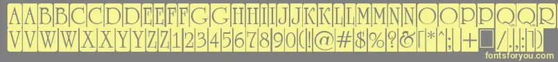 ARomanusttlcmd5cb Font – Yellow Fonts on Gray Background