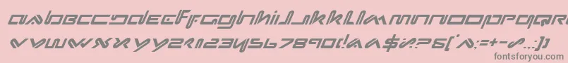 フォントXephyrItalic – ピンクの背景に灰色の文字