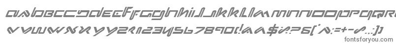 フォントXephyrItalic – 白い背景に灰色の文字