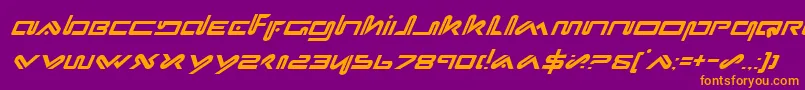 XephyrItalic Font – Orange Fonts on Purple Background