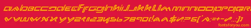 XephyrItalic Font – Orange Fonts on Red Background