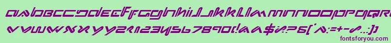 XephyrItalic Font – Purple Fonts on Green Background