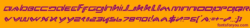 XephyrItalic Font – Purple Fonts on Orange Background