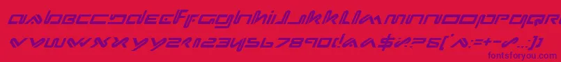XephyrItalic Font – Purple Fonts on Red Background