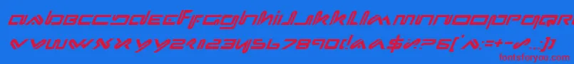 XephyrItalic Font – Red Fonts on Blue Background