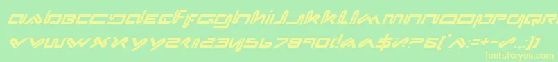 XephyrItalic Font – Yellow Fonts on Green Background