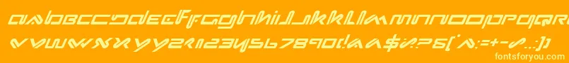 XephyrItalic Font – Yellow Fonts on Orange Background