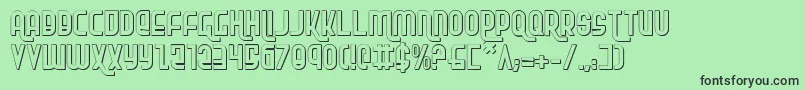 RokikierShadow Font – Black Fonts on Green Background