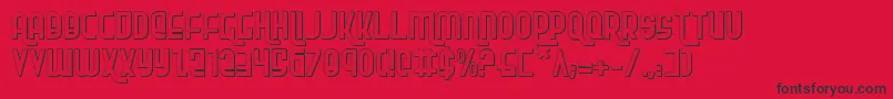 Шрифт RokikierShadow – чёрные шрифты на красном фоне