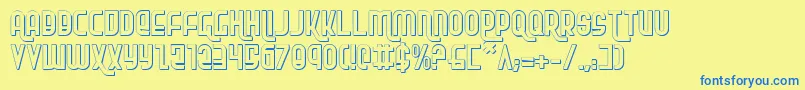 RokikierShadow Font – Blue Fonts on Yellow Background