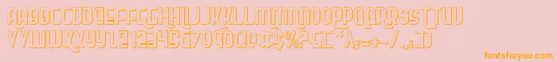 RokikierShadow Font – Orange Fonts on Pink Background