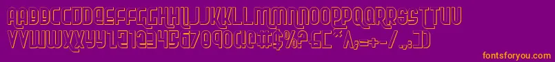 RokikierShadow Font – Orange Fonts on Purple Background