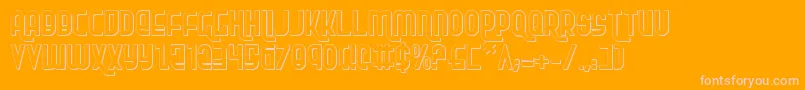 RokikierShadow Font – Pink Fonts on Orange Background