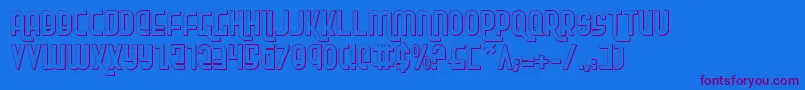 RokikierShadow Font – Purple Fonts on Blue Background