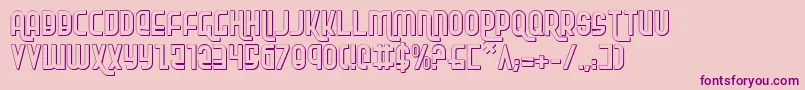 Fonte RokikierShadow – fontes roxas em um fundo rosa