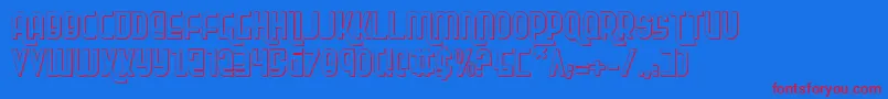 RokikierShadow Font – Red Fonts on Blue Background