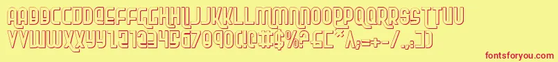 RokikierShadow Font – Red Fonts on Yellow Background